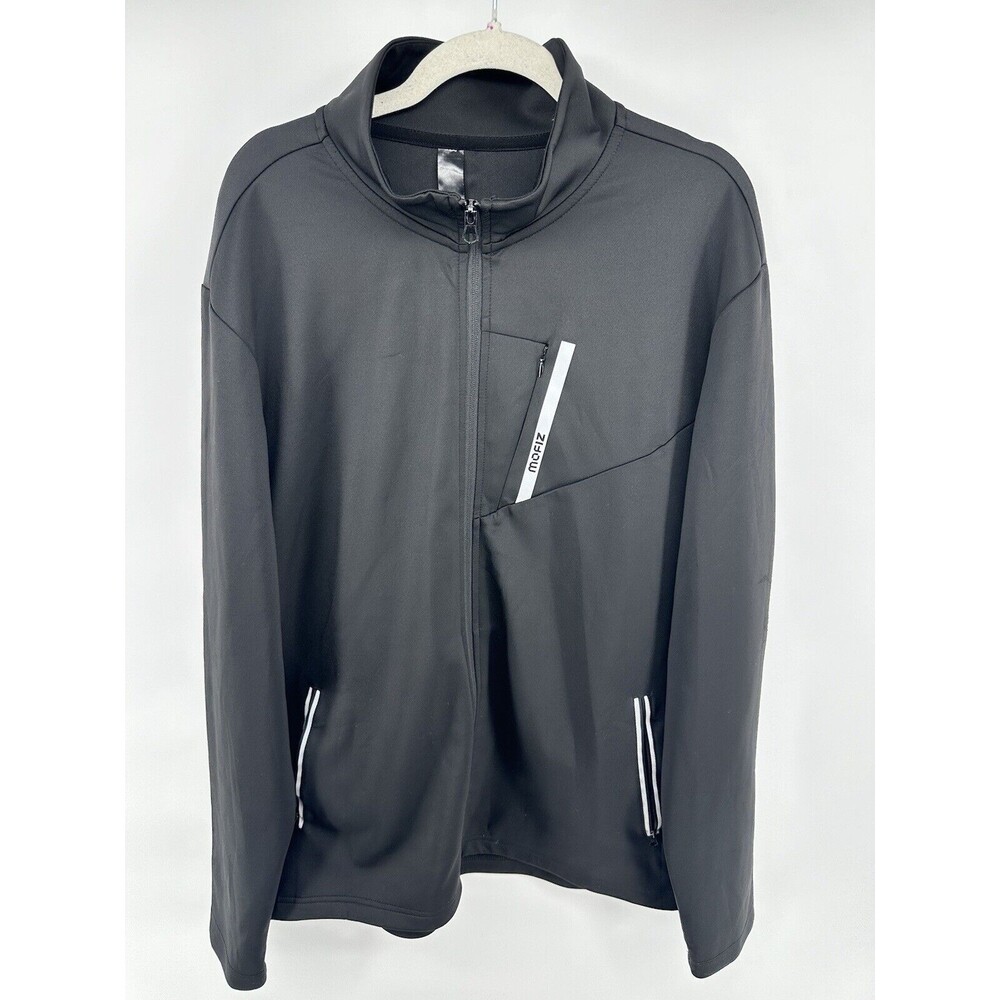 Mofiz Mens Jacket Lightweight Full Zip Black Size XL